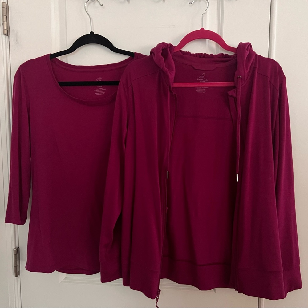Jenny Shirt and Ryann Hoodie in Boysenberry